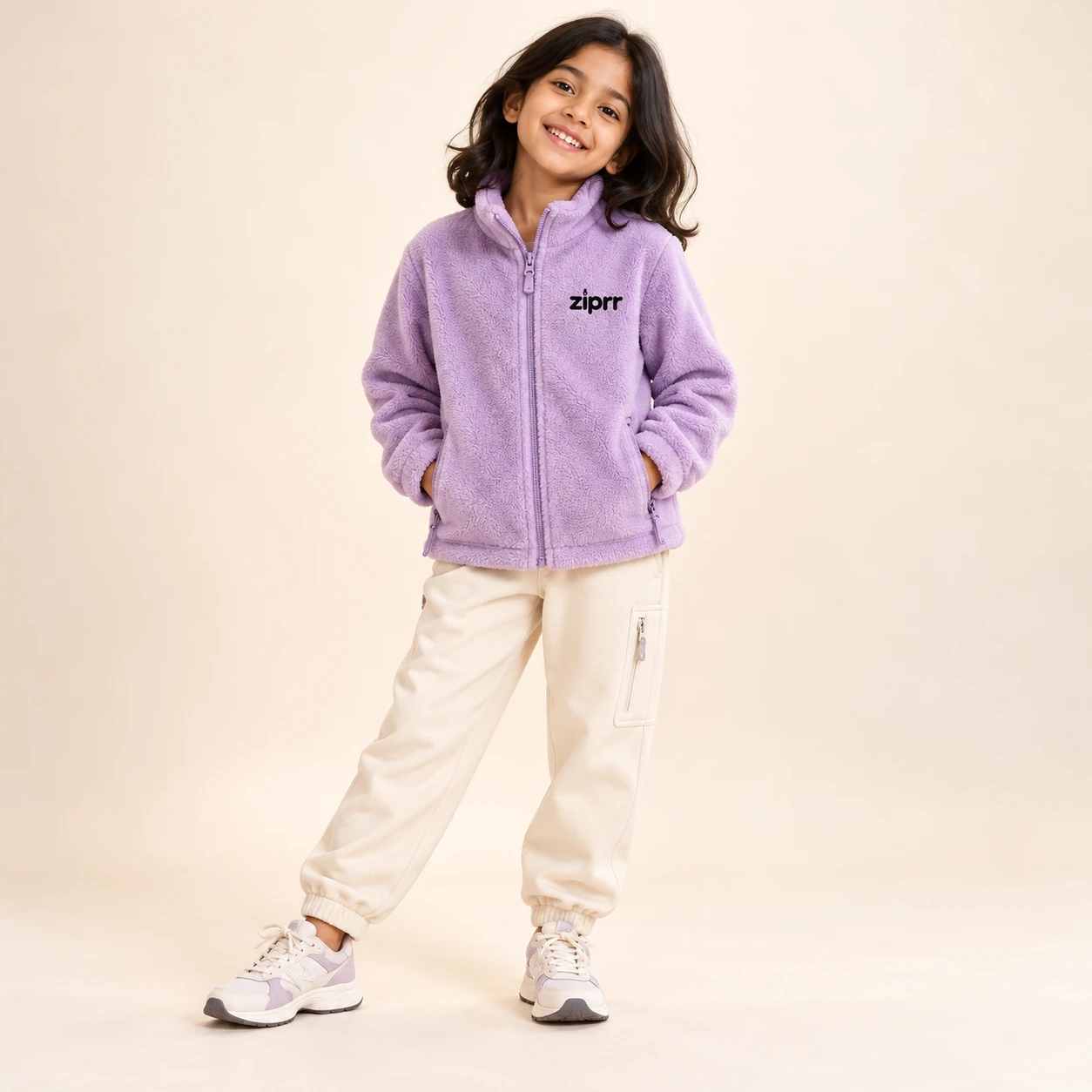 Lavender Sherpa Fleece Pullover